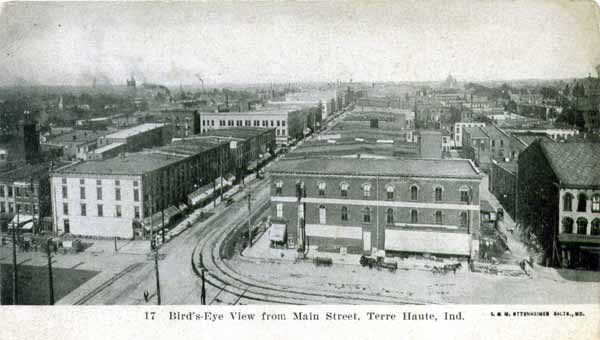 Bird's Eye View from Main Street, Terre Haute, Indiana