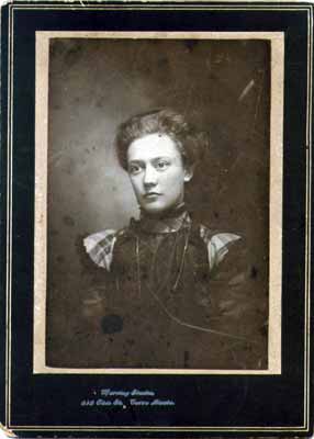 Cabinet Card by Mersing? Morning? Studio, Ohio Street, Terre Haute