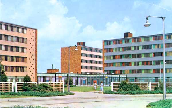 Burford, Erickson, and Pickerl Halls, Indiana State College, Terre Haute