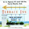 Sycamore Terrace Restaurant & Motel, Terre Haute matchbook