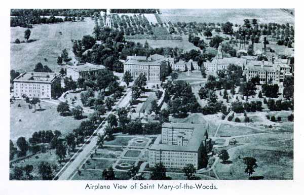 St. Mary of the Woods postcard folder image