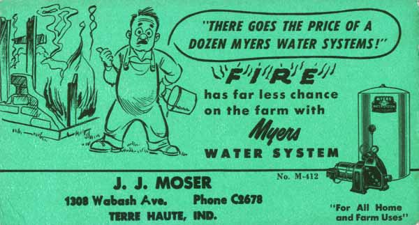 J. J. Moser tradecard / blotter