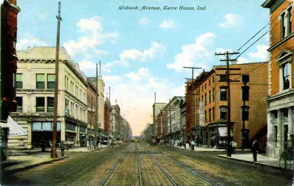 Wabash Avenue looking east from 5th Street, Terre Haute