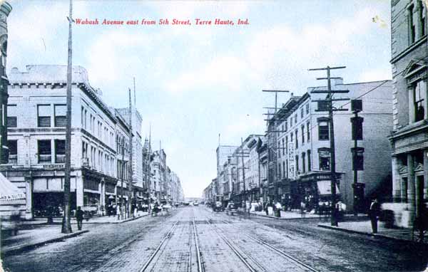 Wabash Avenue looking east from 5th Street, Terre Haute