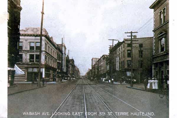 Wabash Avenue looking east from 5th Street, Terre Haute