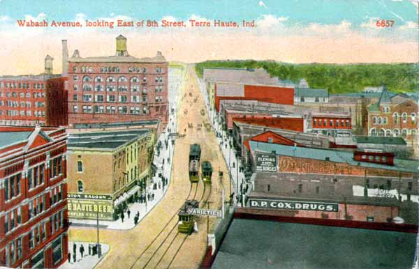 Wabash Avenue, East from Eighth Street, Terre Haute,