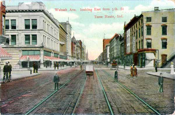 Wabash Avenue looking east from 5th Street, Terre Haute