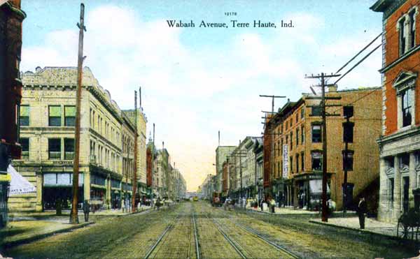 Wabash Avenue looking east from 5th Street, Terre Haute