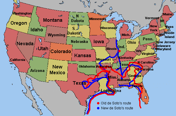 de Soto's supposed routes