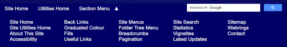 The 2020 menu open