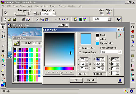 The colour picker