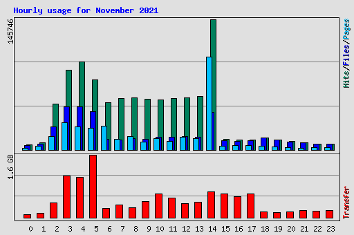 Hourly usage for November 2021