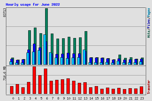 Hourly usage for June 2022