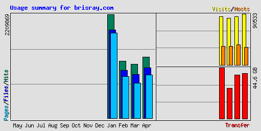 Usage summary for brisray.com