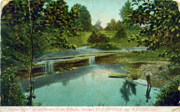 "Avenue Falls" on the Banks of the Wabash between Huntington and Wabash, Indiana