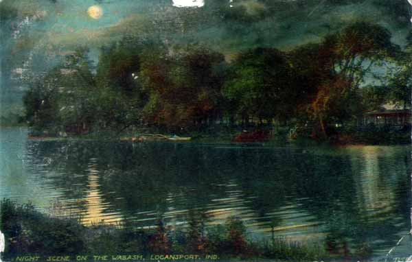 Wabash River at Night, Logansport