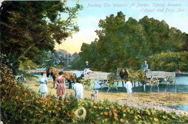 Fording the Wabash at Potters Island