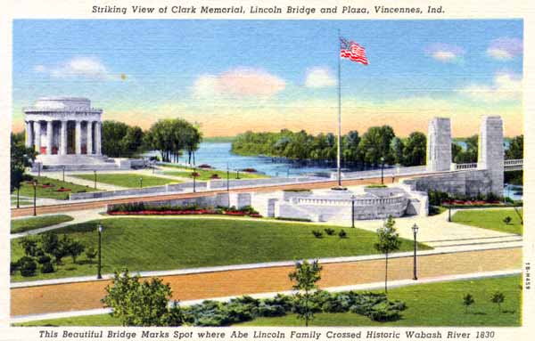 George Rogers Clark Memorial, Wabash River, Vincennes, Indiana