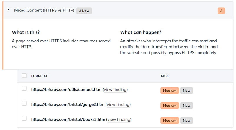 Mixed Content (HTTPS vs HTTP) warning from Detectify