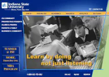 This homepage style was captured by the Internet Archive from 10 July 2004 to 10 April 2006. It was Flash based.