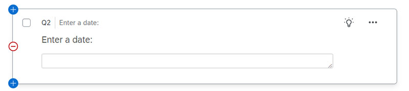 Qualtrics single line date picker in the editor
